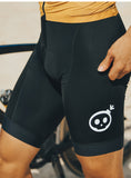 Skull Black Mens Bib Shorts
